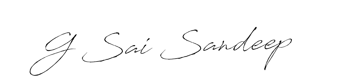 This is the best signature style for the G Sai Sandeep name. Also you like these signature font (Antro_Vectra). Mix name signature. G Sai Sandeep signature style 6 images and pictures png