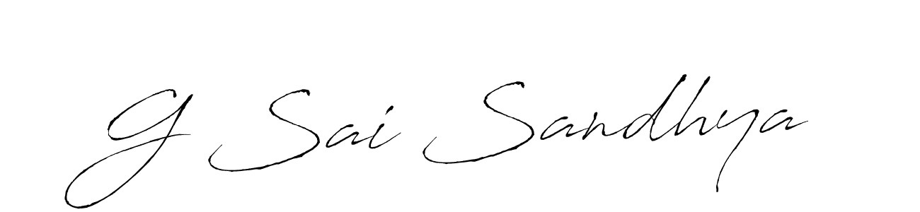 G Sai Sandhya stylish signature style. Best Handwritten Sign (Antro_Vectra) for my name. Handwritten Signature Collection Ideas for my name G Sai Sandhya. G Sai Sandhya signature style 6 images and pictures png