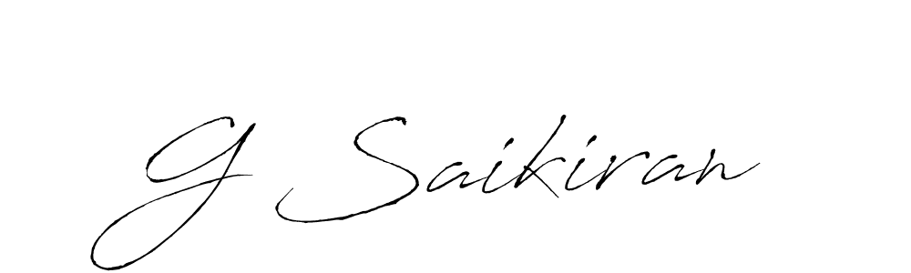 Use a signature maker to create a handwritten signature online. With this signature software, you can design (Antro_Vectra) your own signature for name G Saikiran. G Saikiran signature style 6 images and pictures png