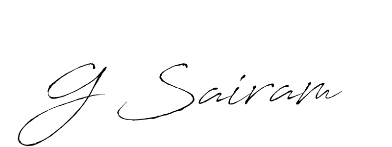 if you are searching for the best signature style for your name G Sairam. so please give up your signature search. here we have designed multiple signature styles  using Antro_Vectra. G Sairam signature style 6 images and pictures png