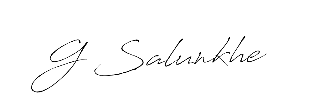 if you are searching for the best signature style for your name G Salunkhe. so please give up your signature search. here we have designed multiple signature styles  using Antro_Vectra. G Salunkhe signature style 6 images and pictures png