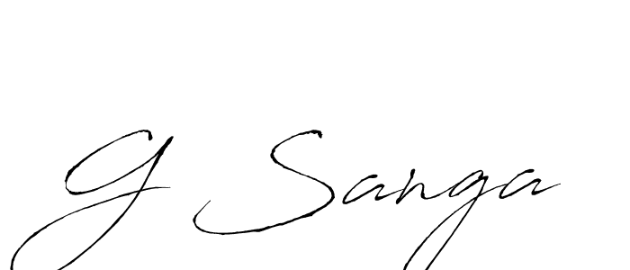 Design your own signature with our free online signature maker. With this signature software, you can create a handwritten (Antro_Vectra) signature for name G Sanga. G Sanga signature style 6 images and pictures png
