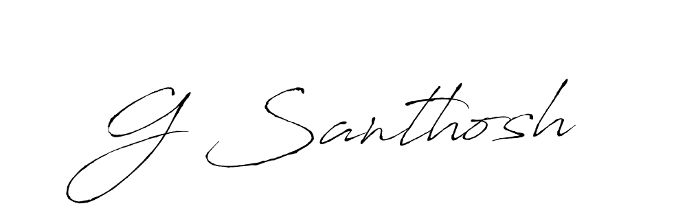 Create a beautiful signature design for name G Santhosh. With this signature (Antro_Vectra) fonts, you can make a handwritten signature for free. G Santhosh signature style 6 images and pictures png