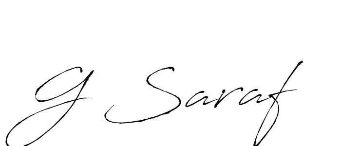 How to make G Saraf name signature. Use Antro_Vectra style for creating short signs online. This is the latest handwritten sign. G Saraf signature style 6 images and pictures png