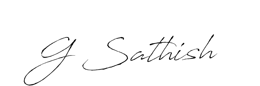 Create a beautiful signature design for name G Sathish. With this signature (Antro_Vectra) fonts, you can make a handwritten signature for free. G Sathish signature style 6 images and pictures png