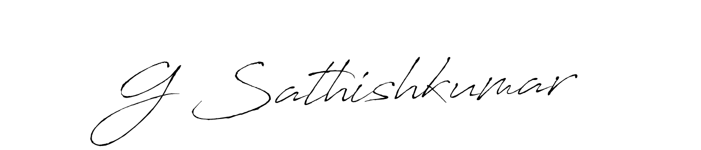 if you are searching for the best signature style for your name G Sathishkumar. so please give up your signature search. here we have designed multiple signature styles  using Antro_Vectra. G Sathishkumar signature style 6 images and pictures png