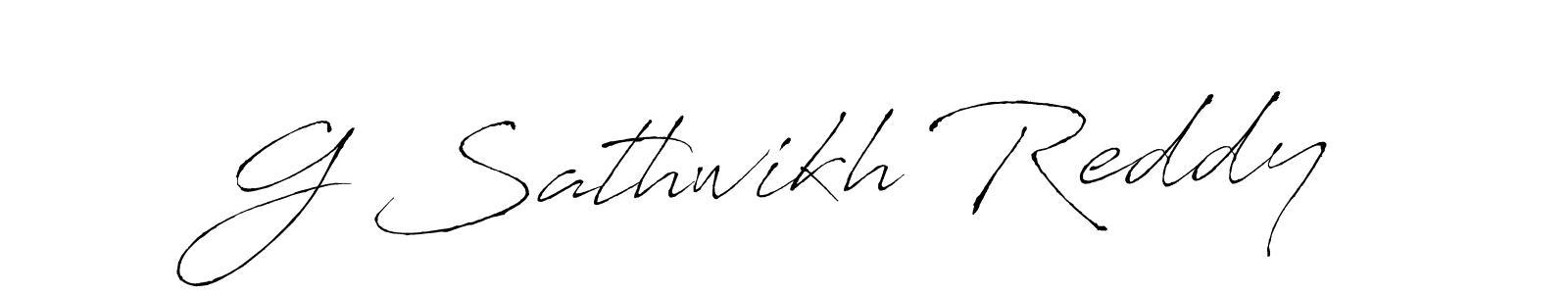How to make G Sathwikh Reddy signature? Antro_Vectra is a professional autograph style. Create handwritten signature for G Sathwikh Reddy name. G Sathwikh Reddy signature style 6 images and pictures png