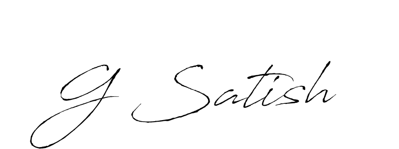 Create a beautiful signature design for name G Satish. With this signature (Antro_Vectra) fonts, you can make a handwritten signature for free. G Satish signature style 6 images and pictures png