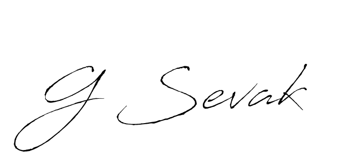 Make a beautiful signature design for name G Sevak. With this signature (Antro_Vectra) style, you can create a handwritten signature for free. G Sevak signature style 6 images and pictures png