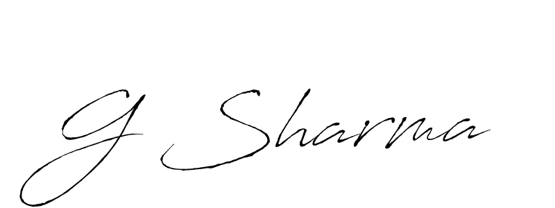 Also You can easily find your signature by using the search form. We will create G Sharma name handwritten signature images for you free of cost using Antro_Vectra sign style. G Sharma signature style 6 images and pictures png