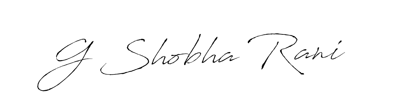 Create a beautiful signature design for name G Shobha Rani. With this signature (Antro_Vectra) fonts, you can make a handwritten signature for free. G Shobha Rani signature style 6 images and pictures png