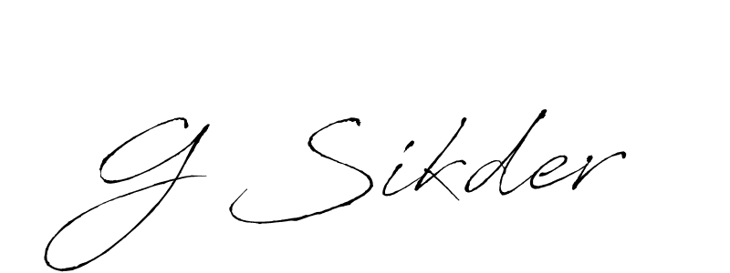 Also we have G Sikder name is the best signature style. Create professional handwritten signature collection using Antro_Vectra autograph style. G Sikder signature style 6 images and pictures png