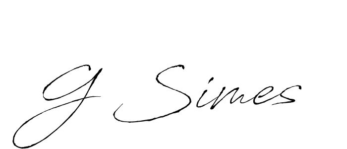 How to make G Simes name signature. Use Antro_Vectra style for creating short signs online. This is the latest handwritten sign. G Simes signature style 6 images and pictures png