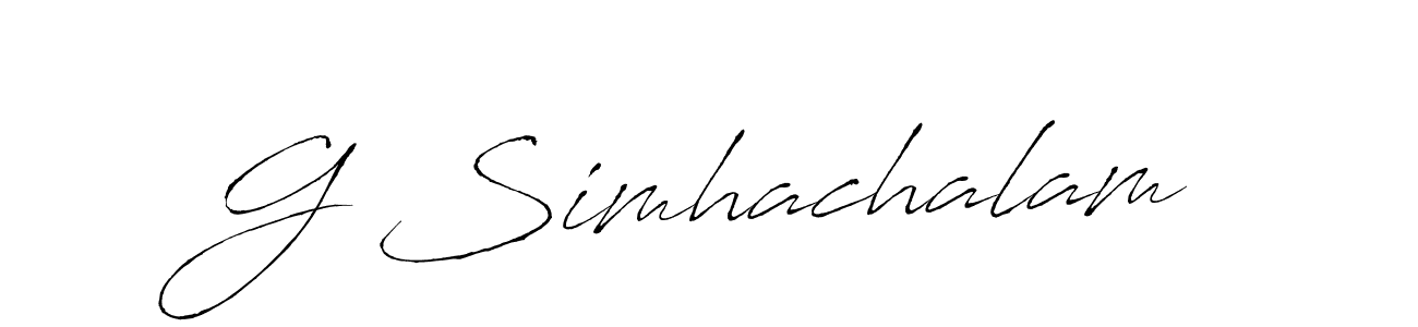 Use a signature maker to create a handwritten signature online. With this signature software, you can design (Antro_Vectra) your own signature for name G Simhachalam. G Simhachalam signature style 6 images and pictures png