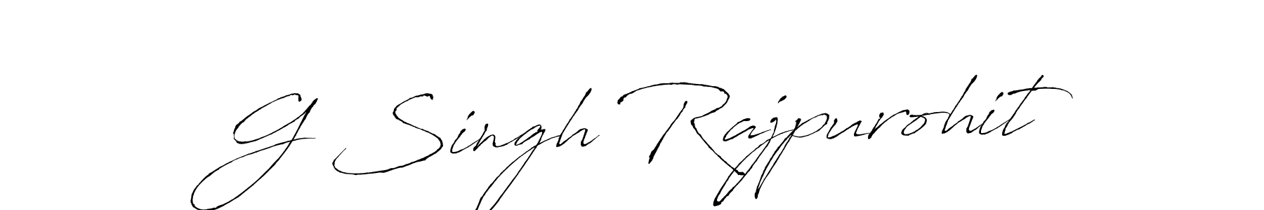 Create a beautiful signature design for name G Singh Rajpurohit. With this signature (Antro_Vectra) fonts, you can make a handwritten signature for free. G Singh Rajpurohit signature style 6 images and pictures png
