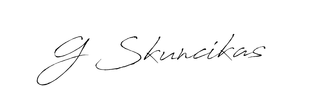 Use a signature maker to create a handwritten signature online. With this signature software, you can design (Antro_Vectra) your own signature for name G Skuncikas. G Skuncikas signature style 6 images and pictures png