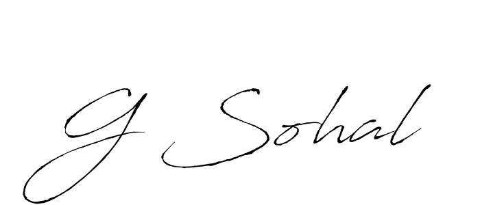 How to make G Sohal signature? Antro_Vectra is a professional autograph style. Create handwritten signature for G Sohal name. G Sohal signature style 6 images and pictures png