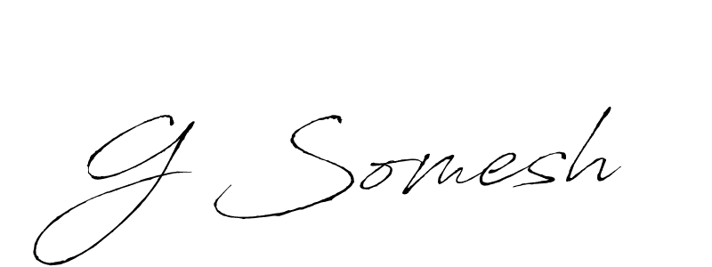 Create a beautiful signature design for name G Somesh. With this signature (Antro_Vectra) fonts, you can make a handwritten signature for free. G Somesh signature style 6 images and pictures png