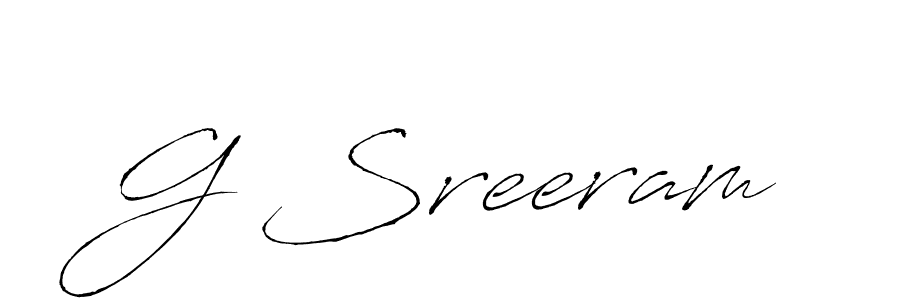 How to make G Sreeram signature? Antro_Vectra is a professional autograph style. Create handwritten signature for G Sreeram name. G Sreeram signature style 6 images and pictures png