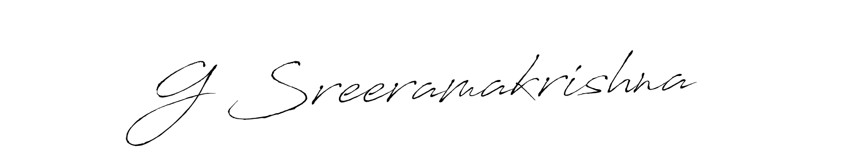 How to make G Sreeramakrishna signature? Antro_Vectra is a professional autograph style. Create handwritten signature for G Sreeramakrishna name. G Sreeramakrishna signature style 6 images and pictures png