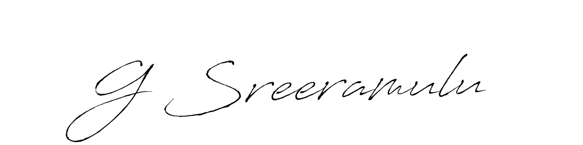 if you are searching for the best signature style for your name G Sreeramulu. so please give up your signature search. here we have designed multiple signature styles  using Antro_Vectra. G Sreeramulu signature style 6 images and pictures png