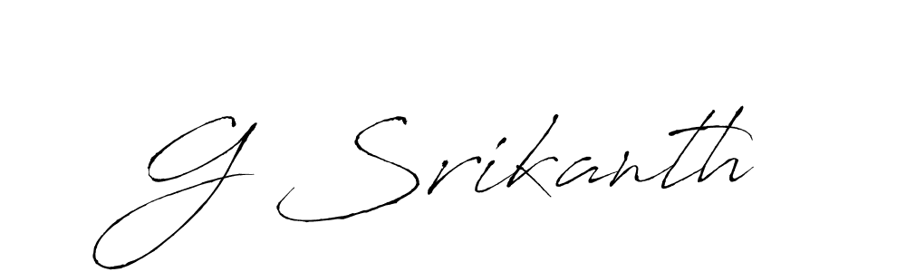 Create a beautiful signature design for name G Srikanth. With this signature (Antro_Vectra) fonts, you can make a handwritten signature for free. G Srikanth signature style 6 images and pictures png