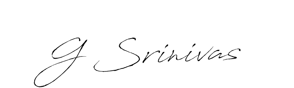 Make a beautiful signature design for name G Srinivas. With this signature (Antro_Vectra) style, you can create a handwritten signature for free. G Srinivas signature style 6 images and pictures png