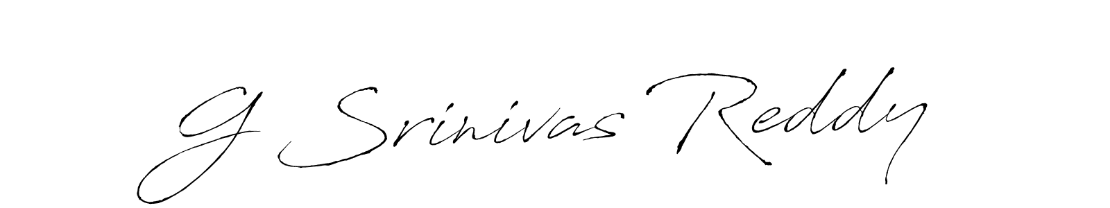 Make a beautiful signature design for name G Srinivas Reddy. With this signature (Antro_Vectra) style, you can create a handwritten signature for free. G Srinivas Reddy signature style 6 images and pictures png