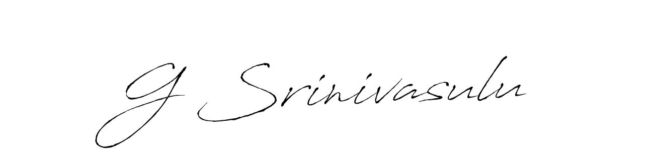 Create a beautiful signature design for name G Srinivasulu. With this signature (Antro_Vectra) fonts, you can make a handwritten signature for free. G Srinivasulu signature style 6 images and pictures png
