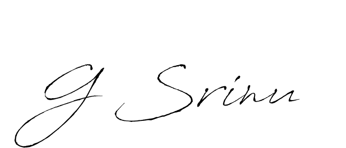 Make a beautiful signature design for name G Srinu. With this signature (Antro_Vectra) style, you can create a handwritten signature for free. G Srinu signature style 6 images and pictures png