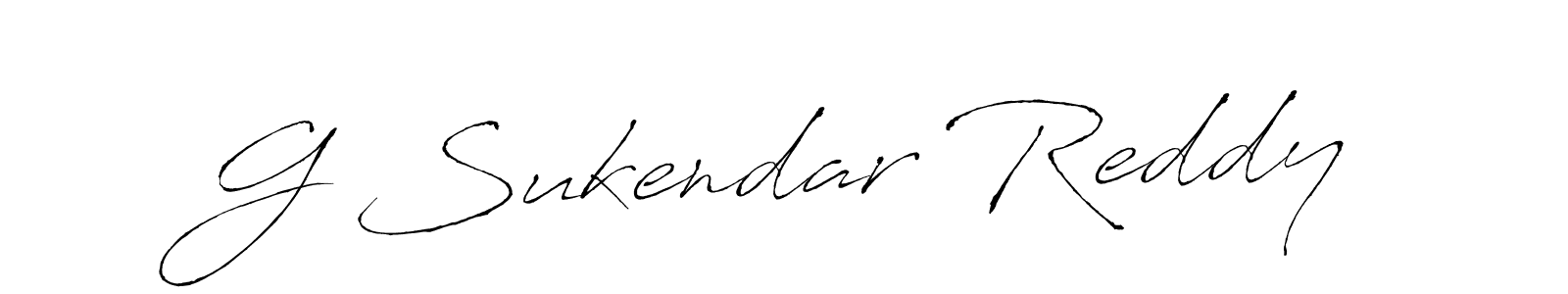 Use a signature maker to create a handwritten signature online. With this signature software, you can design (Antro_Vectra) your own signature for name G Sukendar Reddy. G Sukendar Reddy signature style 6 images and pictures png