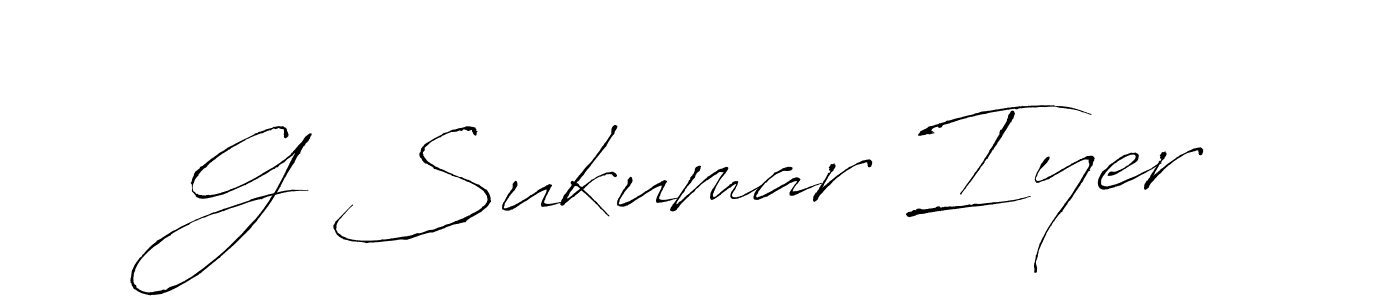 Similarly Antro_Vectra is the best handwritten signature design. Signature creator online .You can use it as an online autograph creator for name G Sukumar Iyer. G Sukumar Iyer signature style 6 images and pictures png