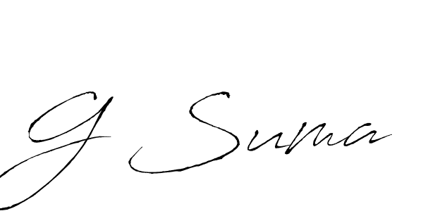 The best way (Antro_Vectra) to make a short signature is to pick only two or three words in your name. The name G Suma include a total of six letters. For converting this name. G Suma signature style 6 images and pictures png