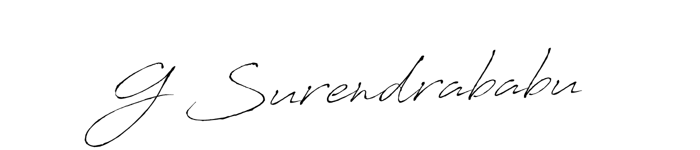 How to make G Surendrababu signature? Antro_Vectra is a professional autograph style. Create handwritten signature for G Surendrababu name. G Surendrababu signature style 6 images and pictures png