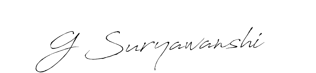 How to make G Suryawanshi signature? Antro_Vectra is a professional autograph style. Create handwritten signature for G Suryawanshi name. G Suryawanshi signature style 6 images and pictures png