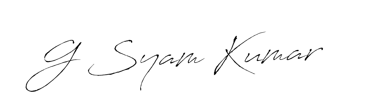 Make a short G Syam Kumar signature style. Manage your documents anywhere anytime using Antro_Vectra. Create and add eSignatures, submit forms, share and send files easily. G Syam Kumar signature style 6 images and pictures png