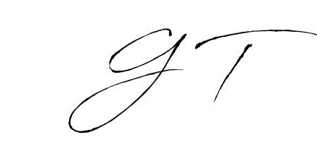 Style your name G T with confidence using Antro_Vectra signature design. Simple, elegant, and ready for immediate document use. G T signature style 6 images and pictures png
