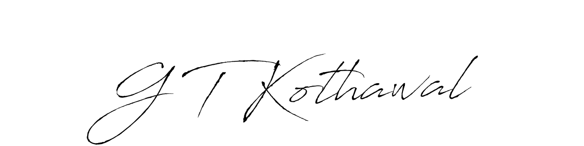Design your own signature with our free online signature maker. With this signature software, you can create a handwritten (Antro_Vectra) signature for name G T Kothawal. G T Kothawal signature style 6 images and pictures png