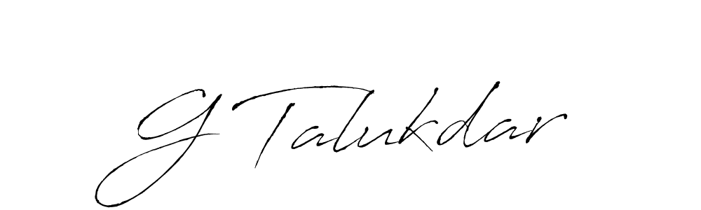How to make G Talukdar signature? Antro_Vectra is a professional autograph style. Create handwritten signature for G Talukdar name. G Talukdar signature style 6 images and pictures png