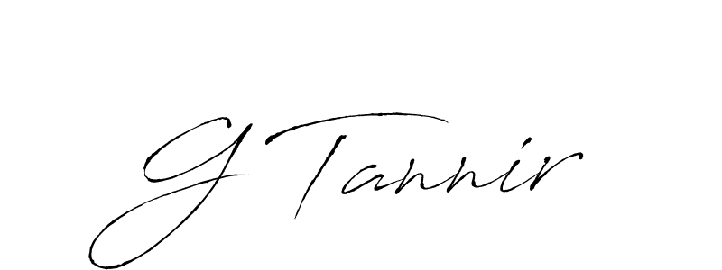 Create a beautiful signature design for name G Tannir. With this signature (Antro_Vectra) fonts, you can make a handwritten signature for free. G Tannir signature style 6 images and pictures png