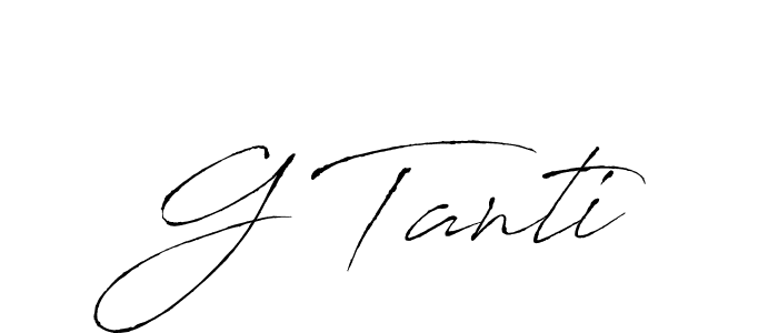 How to make G Tanti signature? Antro_Vectra is a professional autograph style. Create handwritten signature for G Tanti name. G Tanti signature style 6 images and pictures png