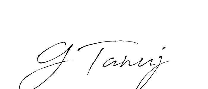 Make a beautiful signature design for name G Tanuj. With this signature (Antro_Vectra) style, you can create a handwritten signature for free. G Tanuj signature style 6 images and pictures png