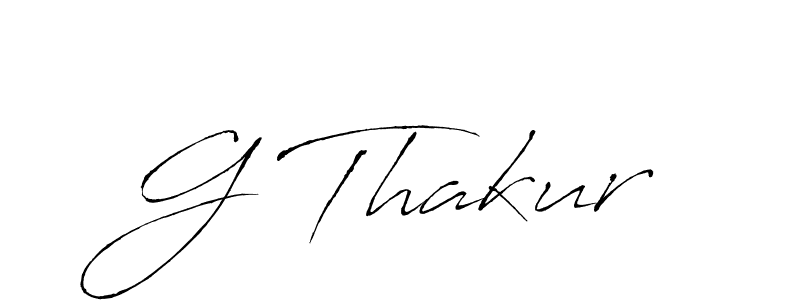 Create a beautiful signature design for name G Thakur. With this signature (Antro_Vectra) fonts, you can make a handwritten signature for free. G Thakur signature style 6 images and pictures png