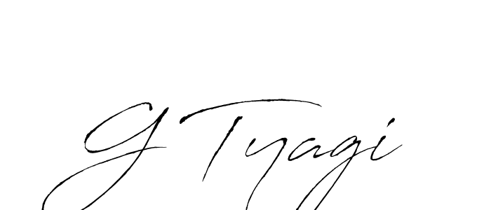 Design your own signature with our free online signature maker. With this signature software, you can create a handwritten (Antro_Vectra) signature for name G Tyagi. G Tyagi signature style 6 images and pictures png