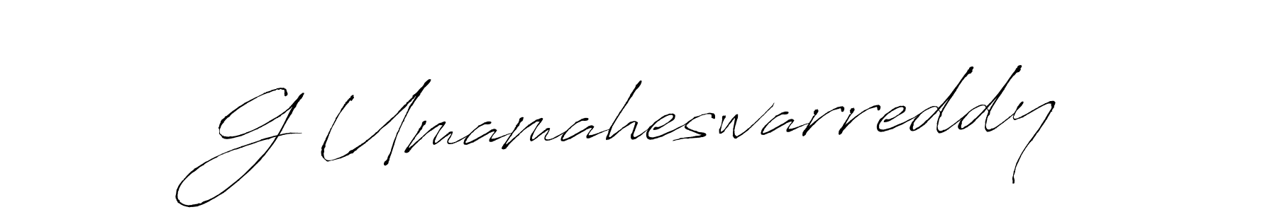 How to make G Umamaheswarreddy name signature. Use Antro_Vectra style for creating short signs online. This is the latest handwritten sign. G Umamaheswarreddy signature style 6 images and pictures png