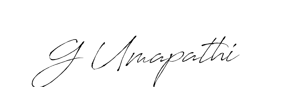 Make a beautiful signature design for name G Umapathi. With this signature (Antro_Vectra) style, you can create a handwritten signature for free. G Umapathi signature style 6 images and pictures png