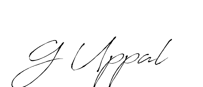 if you are searching for the best signature style for your name G Uppal. so please give up your signature search. here we have designed multiple signature styles  using Antro_Vectra. G Uppal signature style 6 images and pictures png