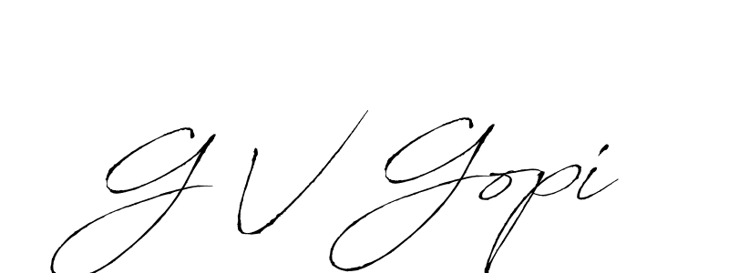 You should practise on your own different ways (Antro_Vectra) to write your name (G V Gopi) in signature. don't let someone else do it for you. G V Gopi signature style 6 images and pictures png