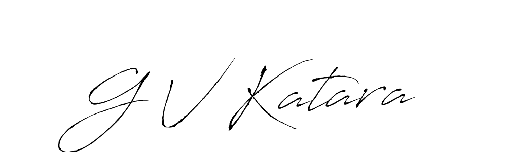 Create a beautiful signature design for name G V Katara. With this signature (Antro_Vectra) fonts, you can make a handwritten signature for free. G V Katara signature style 6 images and pictures png