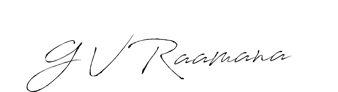 How to make G V Raamana signature? Antro_Vectra is a professional autograph style. Create handwritten signature for G V Raamana name. G V Raamana signature style 6 images and pictures png